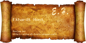 Ekhardt Hont névjegykártya